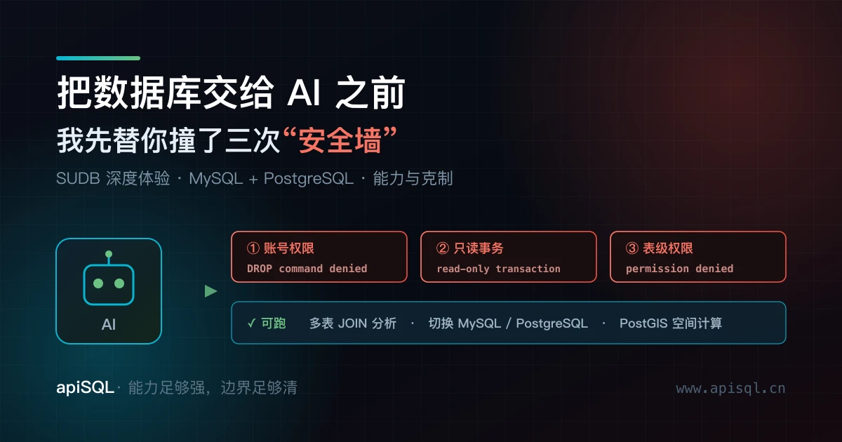 把数据库交给 AI 之前，我先替你撞了三次"安全墙"