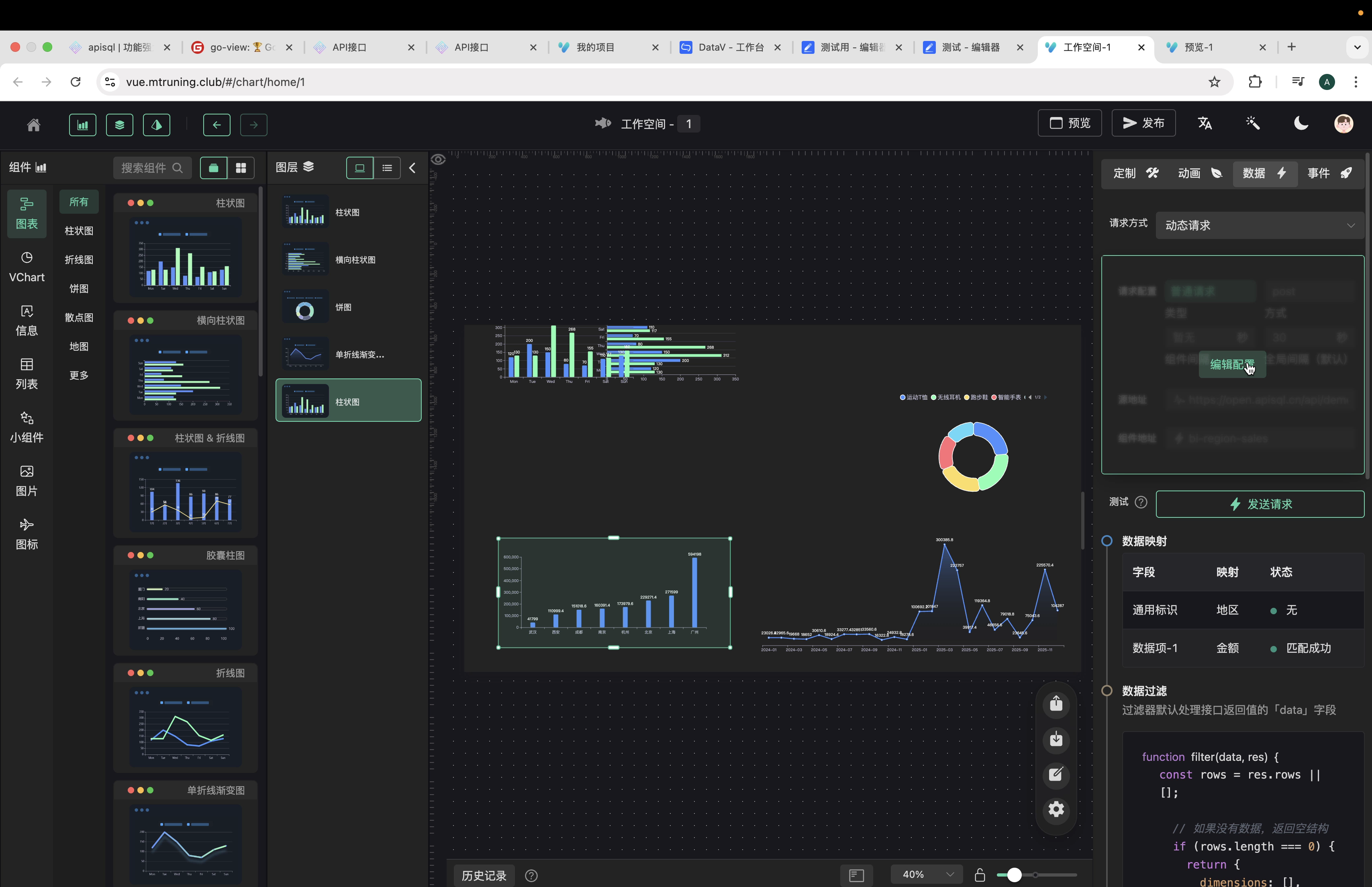 GoView 配置单个图表